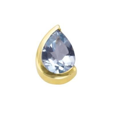 Ketten-Anhänger VIVANCE "585/- Gelbgold glanz Blautopas", gelb, Schmuckanhänger, Damen, ONE-SIZE, Gold, 0,5 g