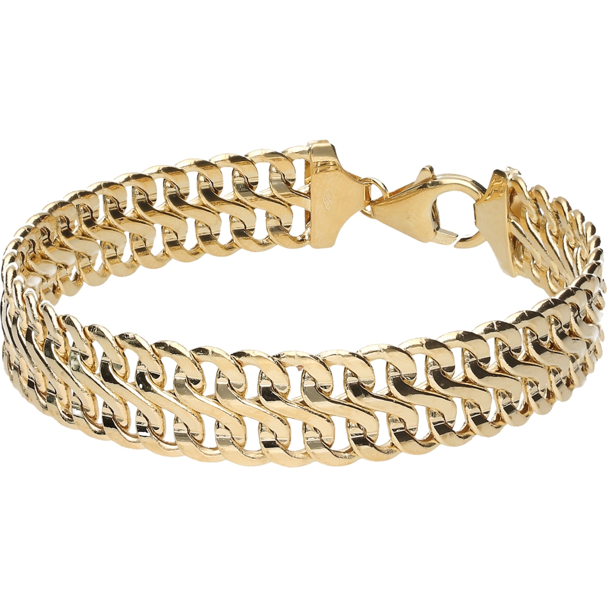 Armband LUIGI MERANO "Fantasiekette, Gold 585" Gr. 21,5, gold, Armbänder, Damen, 21,5cm, Gelbgold 585, Armband