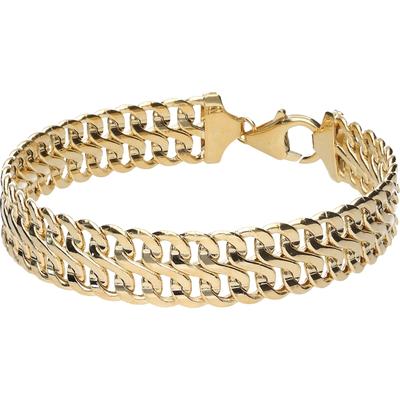 Armband LUIGI MERANO "Fantasiekette, Gold 585" Armbänder Gr. 21,5cm, Gelbgold 585, goldfarben (gold)