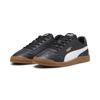 Sneaker PUMA "PUMA Club 5v5 Sneakers Erwachsene", Gr. 45, schwarz-weiß (schwarz, weiß gold), Obermaterial: Kuhleder, Synthetik; Futter: Synthetik; Innensohle: Textil; Laufsohle: Gummi, Schuhe
