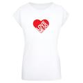 T-Shirt MERCHCODE "Merchcode Damen Ladies Beatles - Love me do T-Shirt" Gr. M, weiß (white) Herren Shirts Print