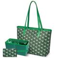 YaKuss Women Shoulder Purses and Handbags Stylish Tote Handbags with Purse Organizer and Wallet Set Shoulder Satchel Handbag, Green, M