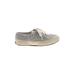 Superga Sneakers: Slip-on Platform Casual Gray Shoes - Women's Size 6 1/2 - Round Toe