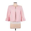 Nine West Jacket: Pink Stripes Jackets & Outerwear - Women's Size 6