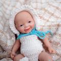 MYREBABY 7 Inch Reborn Baby Doll ，Silicone Doll Girl Fairy Mini Realistic Newborn Baby Dolls Silicone Full Body Stress Relief