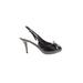 Kate Spade New York Heels: Pumps Stiletto Cocktail Party Black Print Shoes - Women's Size 6 - Open Toe