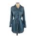 Universal Thread Casual Dress - Shirtdress: Blue Dresses - Women's Size X-Small