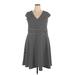 City Chic Casual Dress - Mini V-Neck Short sleeves: Black Dresses - Women's Size 20 Plus