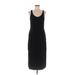 Michael Stars Casual Dress - Midi Scoop Neck Sleeveless: Black Print Dresses - Women's Size Medium