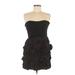 Cynthia Steffe Cocktail Dress - Mini Sweetheart Sleeveless: Black Color Block Dresses - New - Women's Size 6