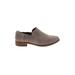 TOMS Ankle Boots: Slip-on Stacked Heel Boho Chic Gray Print Shoes - Women's Size 8 - Almond Toe