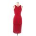 Express Casual Dress - Sheath: Red Solid Dresses - Women's Size Medium
