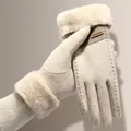 Gants chauds en cachemire optique pour femmes gants à écran tactile coupe-vent sports de plein
