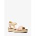 Michael Kors Richie Smooth and Logo Platform Espadrille Sandal Pink 8