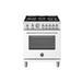 Bertazzoni Master Series All-Gas Range 30" - 5 Burners - Gas Oven in White | Wayfair MAS305GASBIV