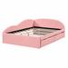 Creationstry PU Tufted Daybed w/ Two Drawers & Cloud Shaped Guardrail Upholstered/Faux leather in Pink/Gray | 27.8 H x 57 W x 79 D in | Wayfair