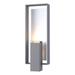 Hubbardton Forge Shadow Box 2 - Light Outdoor Flush Mount Aluminum/Glass in Gray/White | 21.2 H x 7.5 W x 4 D in | Wayfair 302605-1070