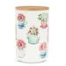 East Urban Home Ceramic/Porcelain Canisters & Storage Jars in Brown/Green/Pink | 6.5 H x 4 W x 4 D in | Wayfair 20E0D12028D54681B90C0FA6728C23F2