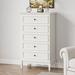 Lark Manor™ Blane 5 - Drawer Dresser Wood in Brown/White | 46 H x 27.6 W x 15.8 D in | Wayfair 1B1FB76AE4DB49B8BB1685D8FB33EFE4