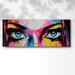 Mercer41 Pop Color Eyes II On Canvas Print Canvas, Solid Wood in Blue/Pink/Yellow | 12 H x 30 W x 1.5 D in | Wayfair