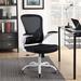 Inbox Zero Lauha Home Office Mesh Task Chair Desk Chair w/ Flip-Up Armrest Upholstered/Mesh in Black | 44.5 H x 25.6 W x 24.2 D in | Wayfair