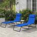 Arlmont & Co. Orrhaen 77.5" Long Reclining Single Chaise w/ Cushions Metal in Black | 22.75 W x 77.5 D in | Outdoor Furniture | Wayfair