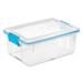 Sterilite Clear Plastic Storage Bin w/Gasket Latch Lid Plastic | 17.5 H x 14.375 W x 23.5 D in | Wayfair 24 x 19424306