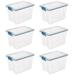 Sterilite Gasket Box, Stackable Storage Latch Lid Bin, Tight Seal Container, Organize Basement Plastic | 17.5 H x 14.375 W x 23.5 D in | Wayfair