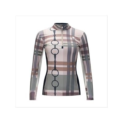 Arista Long Sleeve 1/4 Zip Sun Shirt - XL - Bit Plaid Meraki - Smartpak