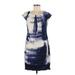 Donna Morgan Cocktail Dress - Sheath: Blue Graphic Dresses - Women's Size 6