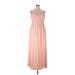 Amsale Cocktail Dress - Midi Sweetheart Sleeveless: Pink Print Dresses - Women's Size 18 Tall