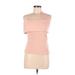 Reiss Short Sleeve Top Pink One Shoulder Tops - New - Women's Size Large