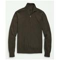 Brooks Brothers Men's Big & Tall Fine Merino Wool Half-Zip Sweater | Olive | Size 4X Tall