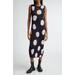 Bean Dots Pleated Midi Dress