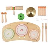Dazzduo Model Set 7-in-1 Drum 7-in-1 Drum Portable Drum Percussion Natural Wood Smooth Burrless Drum Set Portable Drum Percussion Drum Portable Drum Percussion Natural Wood Set 6 In 6 In 1
