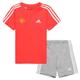 Manchester United adidas Essentials Sport-Set – leuchtendes Rot/Weiß/Mittelgrau meliert – Baby