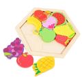 3D Wooden Puzzle Forest Fruits Jigsaw Puzzle Building Blocks Puzzles Preschool Educational For Baby Toddler Kids