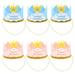 6Pcs Colorful Birthday Party Hats Thickened Cloth Birthday Supply Hats