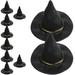 10 Pcs Ornament Witch Hat Decors Disfraces De Halloween Para NiÃ±os Cosplay Party Favor Mini Witch Hats for Drinks