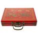 Retro Leather Box Mahjong No. 24 Dormitory Travel Storage Suitcase Gift Boxes Wooden Household Holder