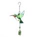 Butterfly/Hummingbird/Dragonfly Wind Chime Garden Metal Stained Glass Hanging Ornament for Outdoor Indoor Decorations