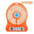 Azrian Portable Rechargeable LED Light Fan Cooler Mini Desk USB 18650 Battery Fan Bedroom Table Outdoor Desk Fans Small Quiet Small Space Fan for Office 2024 New Product Launch Promotion