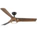 YUHAO 56 in. Indoor/Outdoor Matte White Indoor Ceiling Fan with Light Kit and Remote Control - 56 Inches Brown