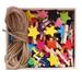 57 Pcs Wooden Clip Rope Set Wall Hanging Photo Folder Collage Picture Frames Coat Hanger