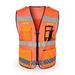 Apexeon Reflective clothes Safety Vest Zipper Vest Zipper Visibility Vest Breathable Work Breathable Work Vest Zipper Visibility Vest Visibility Vest Breathable Clothes clothes