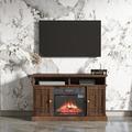 Siavonce Storage Cabinet with Electronic Fireplace and Remote Control - 47.64 L X 15.75 W x 29.13 H