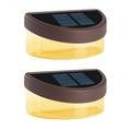 2 Pcs Outdoor Solar Lights Solar Garden Lanterns Solar Sconce Solar Powered Lights Outdoor Outdoor Solar Lamps Solar Stair Lamp Fence Fence Light Water Proof Step Light Import Abs