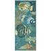 Liora Manne Esencia Fish Indoor/Outdoor Mat 1 11 x 4 11 - Aqua