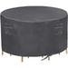 Patio Round Table Cover Heavy Duty Waterproof Patio Furniture Cover 60 Dia x 29 H