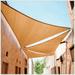 ColourTreeUSA Right Triangle Sun Shade Sail HDPE Mesh Fabric Screen Canopy UV Block 190 GSM 24 x 24 x 33.9 - Sand Beige